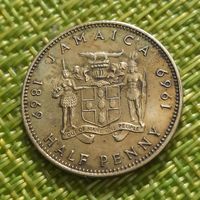 Ямайка 1/2 пенни 1969 г ( юбилейная  ,100 лет чеканке монет )