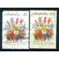 Австралия - 1990г. - флора - 2 марки - 2 полные серии, гашёные [Mi 1188, 1226]. #3-WB-75-A-2