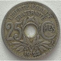 Франция 25 сантимов 1922 г.