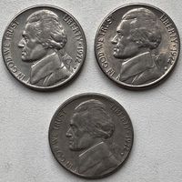 США 5 центов 1972 г. D. Цена за 1 шт.