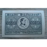 Werty71 Германия 100000 марок 1923 Дюссельдорф аUNC банкнота