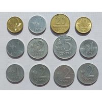 Литва 12 монет, с рубля