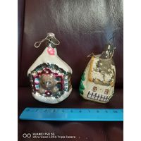 Елочные игрушки СССР Кошкин дом редкая раскраска  самая привлекательная цена трёхдневный аукцион