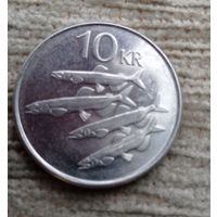 Werty71 Исландия 10 крон 1996 Косяк Рыба