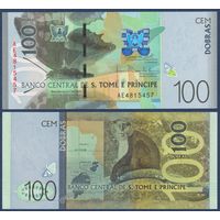 Сан-Томе и Принсипи, 100 добра 2024 г, P-74 (AE, бабочка Одиссей, обезьяна), UNC