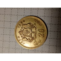 20 сантимов Марокко 1974 год