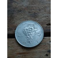 Италия 5 лир 1949 год