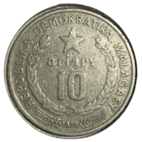 Мадагаскар 10 ариари, 1978 (холдер)