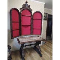 Дубовый Иконостас. Резьба . бронза , эмаль. Отличная цена.