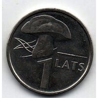 ЛАТВИЙСКАЯ РЕСПУБЛИКА. 1 ЛАТ 2004. ГРИБ. НЕЧАСТАЯ