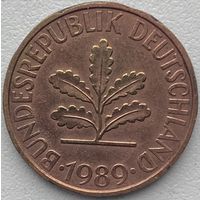 Германия 10 пфеннигов 1989 г. J