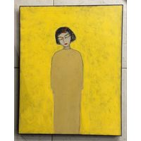 Лисовский А.С "Девушка из Нагасаки",2025г. Холст, акрил. Размер 50х40 см.