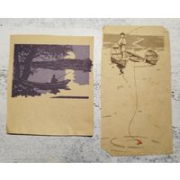 Вырезки из конвертов. РЫБАЛКА. 1960-е