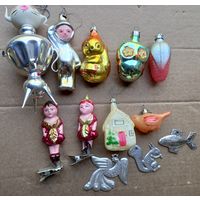Елочные игрушки СССР 12 штук.ЕСТЬ НЕЧАСТЫЕ.