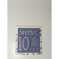 Марка Швеция 1951 год почтовая марка Швеции номиналом 10 шведских эре