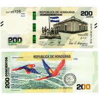 Гондурас 200 лемпира образца 2021 года UNC pw105 серия Е