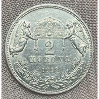 Монета 2 кроны 1912 год. Австро-Венгрия. Франца Иосифа I.