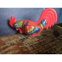 Жестяная заводная игрушка "Петух".