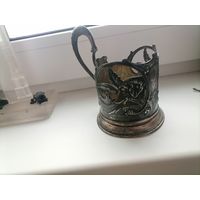 Подстаканник Слоны, лебеди, серебро, редкие. 50е.40е