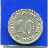 Германия 10 пфеннигов 1912 А