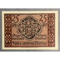 Нотгельд Нордхаузен, 25 пфеннигов, 1921 год Веймарская республика.