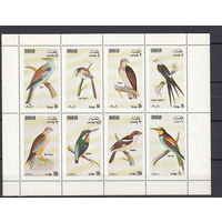 Фауна. Птицы. Дхуфар. 1974. Малый лист. Michel N  (- е)