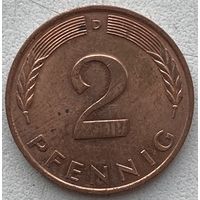Германия 2 пфеннига 1990 г. D