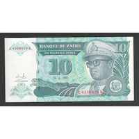 Заир 10 заиров 1993 года. Тип P-54. Состояние UNC