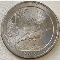 США 25 центов (квотер) 2015 Р Kisatchie Louisiana