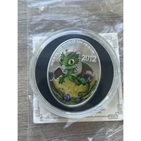 Монета номиналом 1 доллар Островов Ниуэ 2012 года выпуска из серии Лунный календарь Год дракона