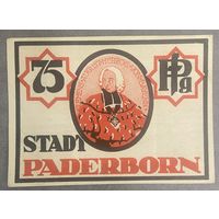 Нотгельд Падерборн 75 пфеннигов 1921 год. Веймарская республика