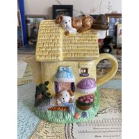 Чайник заварочный фарфоровый домик