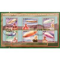 Мозамбик 2012. Дирижабли Гинденбурга. Малый лист