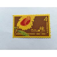 Марки  100-летие образования штата Канзас США   1961   1 шт. -  1,00 руб.