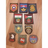 10 шевронов разных стран