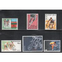 Бельгия-1968-2004(Мих.1516-)  **   , Спорт,  Велосипеды, Велоспорт, 6 марок