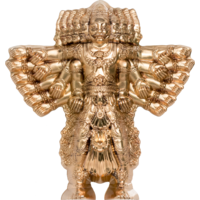 Острова Кука 20 долларов 2021г. "Равана, Король Демонов 3D". 24K Gilded. Монета в подарочном футляре; сертификат; номер монеты на аверсе; коробка. СЕРЕБРО 93,30гр.(3 oz).