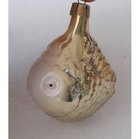 Ирушка ёлочная Рыбка, стекло. СССР