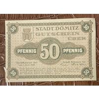 Нотгельд , 50 пфеннигов, Дёмиц 1920 год. Веймарская республика