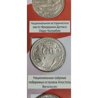 США. 25 центов (квотер) Национальные озёные побережья островов Апостола 2018