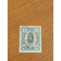 1889 Царская Россия Великое княжество Финляндское Мих 32 герб без дыр след от наклейки (2-8)