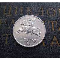 5 центов 1991 Литва #25 XF