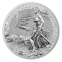 Германия 5 марок 2023г. СЕРЕБРО!!! 31,1г. (1oz)