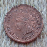 США 1 цент 1889 года. Индеец. Предложи свою цену или обмен!