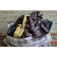 Кожаные куртки б/у на лоскуты, на восстановление