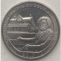 США 25 центов (квотер) 2017 г. D. Национальное историческое место Фредерика Дугласа. Округ Колумбия