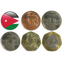 Иордания набор монет (5 шт), 2009-2012 [UNC]