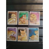 Бенин 1995 г. Дикие кошки.
