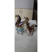 Статуэтка "Белки". Фарфор Гревенталя. Германия есть дефект