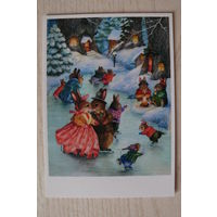 Сьюзан Вилер, Susan Wheeler; Зайчики; чистая (зима, коньки).